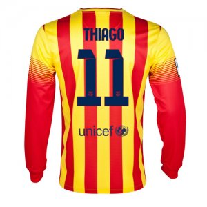 13-14 Barcelona #11 Thiago Away Long Sleeve Soccer Jersey Shirt 13-14 Barcelona #11 Thiago Away Long Sleeve Soccer Jersey Shirt