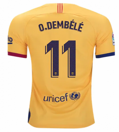 2019-20 Barcelona Away Soccer Jersey Shirt Osmane Dembele #11