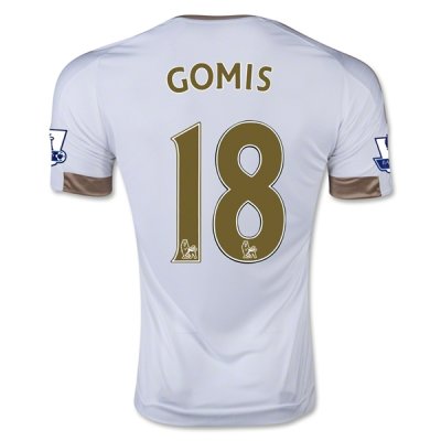2015-16 Swansea City Home Soccer Jersey GOMIS 18