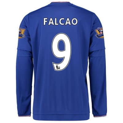 2015-16 Chelsea FALCAO #9 LS Home Soccer Jersey