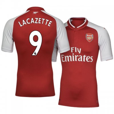 2017-18 Arsenal #9 Alexandre Lacazette Home Soccer Jersey