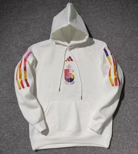 2022 FIFA World Cup Belgium White Hoodie Sweat Shirt