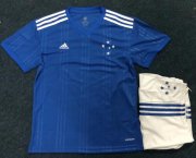 Kids Cruzeiro 2020-21 Home Soccer Shirt With Shorts
