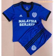Kids Cardiff City 2021-22 Home Soccer Kits Shirt With Shorts