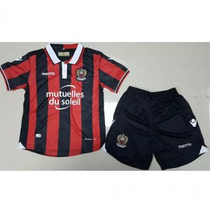 Kids OGC NICE 2016-17 Home Soccer Shirt with Shorts