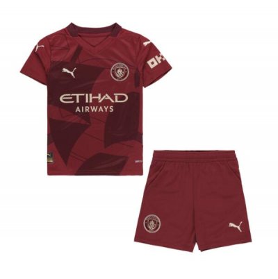 2024-25 Manchester City Third Kids Soccer Kits Shirt With Shorts