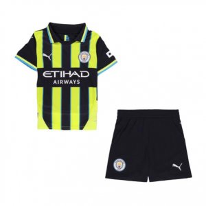 2024-25 Manchester City Away Kids Soccer Kits Shirt With Shorts