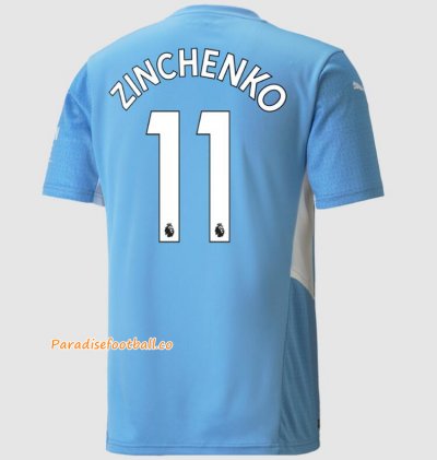 2021-22 Manchester City Home Soccer Jersey Shirt with Oleksandr Zinchenko 11 printing