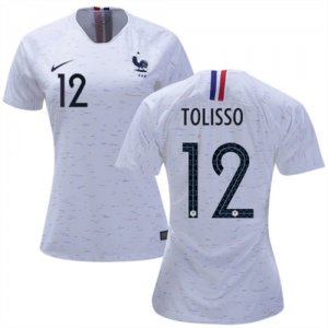 Women 2018 World Cup France Away Soccer Jersey Shirt Corentin Tolisso #12