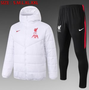 2020-21 Liverpool White Cotton Warn Coat Kits