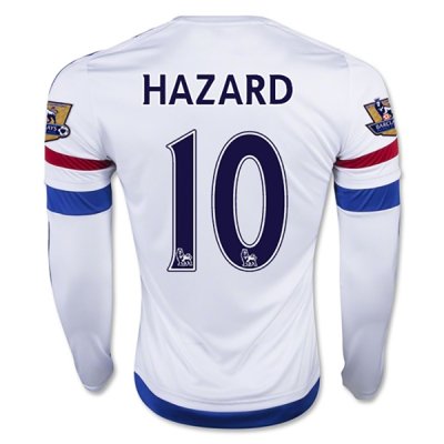2015-16 Chelsea HAZARD #10 LS Away Soccer Jersey