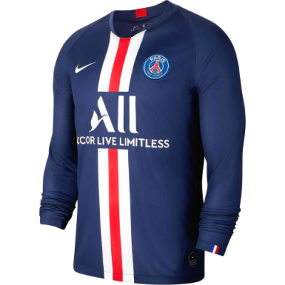 2019-20 PSG Long Sleeve Home Soccer Jersey Shirt