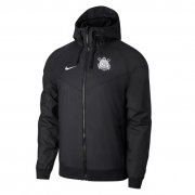 2021-22 Corinthians Black Windbreaker Hoodie Jacket