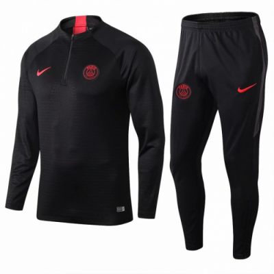 2019-20 PSG Black Training Kit (Sweat Top+Trouser)