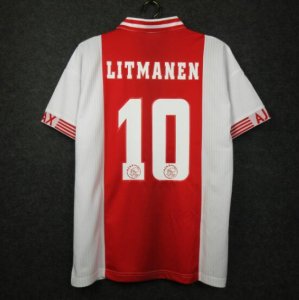 1997-98 Ajax Retro Home Soccer Jersey Shirt LITMANEN #10