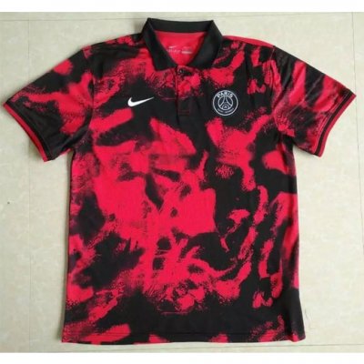 2017-18 PSG Red Black Polo Shirt