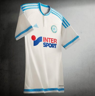 2015-16 Olympique Marseille Home Soccer Jersey White