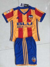 Kids Valencia 2017-18 Away Soccer Shirt With Shorts