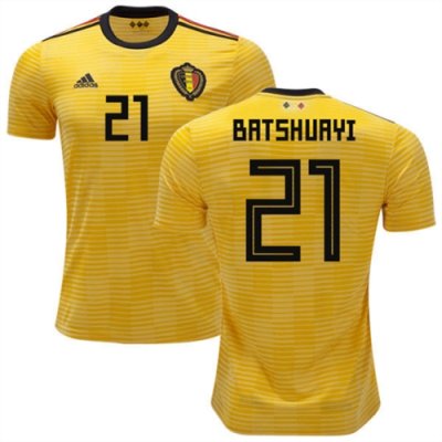 2018 World Cup Belgium Away Soccer Jersey Shirt Michy Batshuayi #21