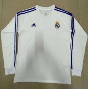 Real Madrid Retro White Long Sleeve Soccer Jersey Shirt