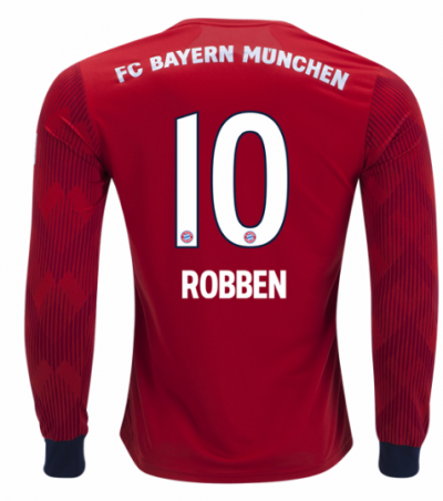 2018-19 Bayern Munich LS Home Soccer Jersey Shirt Arjen Robben #10