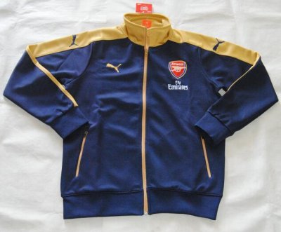 2015-16 Arsenal Soccer Jacket Navy-Gold