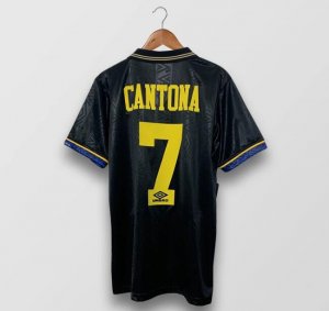 1993-95 Manchester United Retro Black Away Soccer Jersey Shirt CANTONA #7
