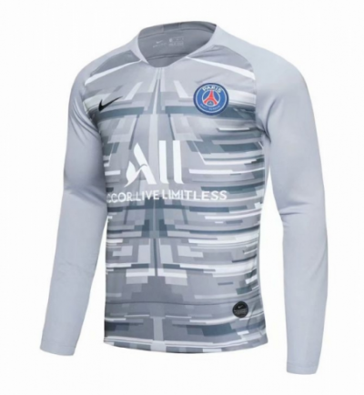 2019-20 Psg Long Sleeve Goalkeeper Grey Soccer Jersey Shirt