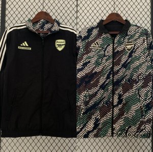 2023-24 Arsenal Black Reversible Trench Coat Jacket
