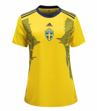 2019 Sweden Women Home Soccer Jersey Shirt