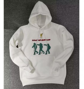2022-23 Liverpool White Green Hoodie Sweatshirt