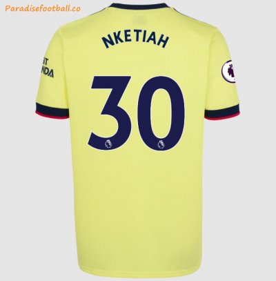 2021-22 Arsenal Away Soccer Jersey Shirt with Eddie Nketiah 30 printing