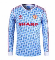 1990-92 Manchester United Retro LS Away Soccer Jersey Shirt