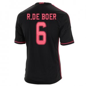 13-14 Ajax #6 R.De Boer Away Black Soccer Jersey Shirt 13-14 Ajax #6 R.De Boer Away Black Soccer Jersey Shirt