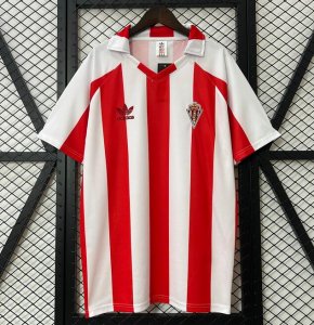1986-87 Sporting Gijon Retro Home Soccer Jersey Shirt