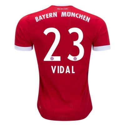 2017-18 Bayern Munich Vidal #23 Home Soccer Jersey