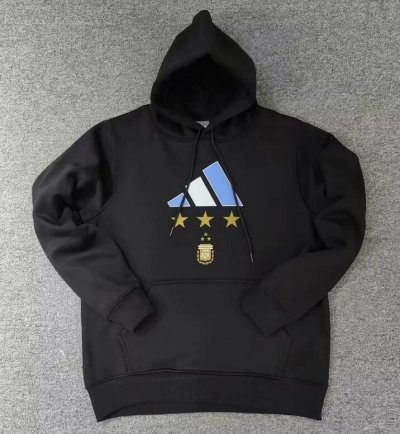 2022 FIFA World Cup Argentina Three Stars Black Champions Hoodie Sweat Shirt
