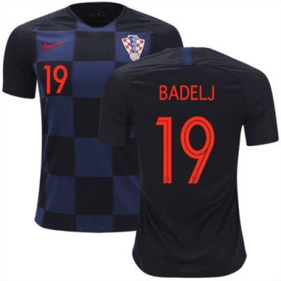 2018 World Cup Croatia Away Soccer Jersey Shirt Milan Badelj #19