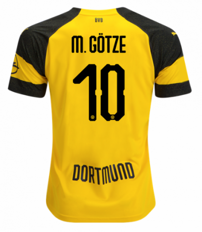 Mario Gotze #10 2018-19 Borussia Dortmund Home Soccer Jersey Shirt