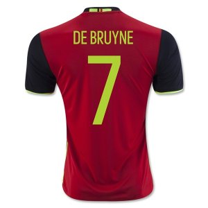 2016 Belgium DE BRUYNE #7 Home Soccer Jersey