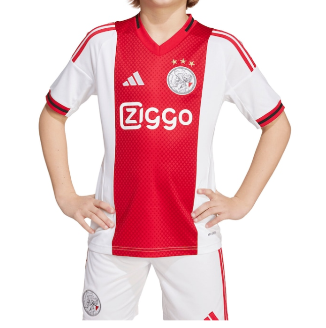 2025-26 Ajax Home Kids Soccer Kits Shirt With Shorts