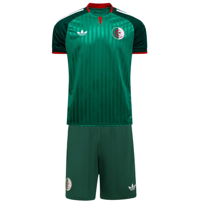 2026 FIFA World Cup Algeria Away Kids Soccer Kits Shirt with Shorts