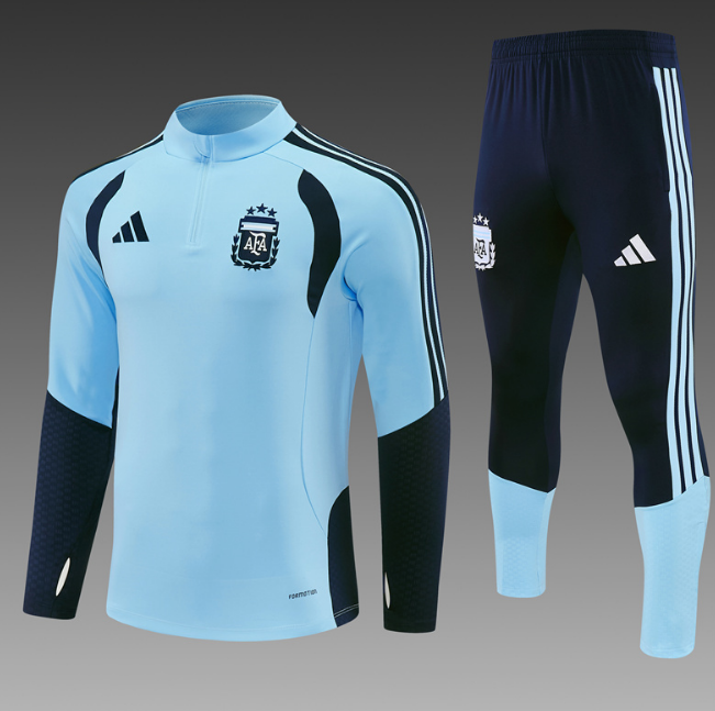 2026 FIFA World Cup Argentina Blue Navy Training Kits Sweatshirt with Pants