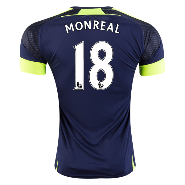 2016-17 Arsenal 18 MONREAL Third Soccer Jersey