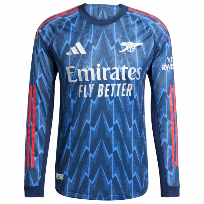 2025-26 Arsenal Away Long Sleeve Soccer Jersey Shirt Player Version
