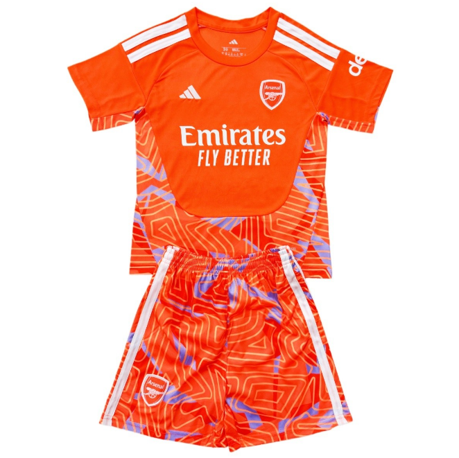 2026-27 Arsenal Men Goalkeeper Orange Soccer Uniforms (Shirt+Shorts)