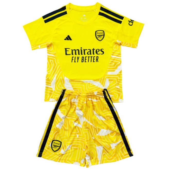 2026-27 Arsenal Men Goalkeeper Yellow Soccer Uniforms (Shirt+Shorts)