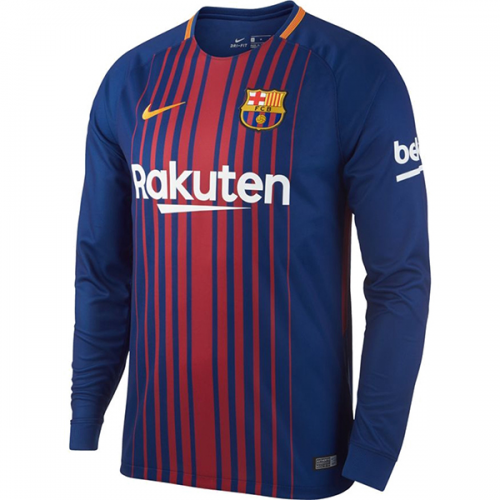 2017-18 Barcelona LS Home Soccer Jersey