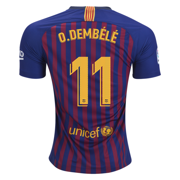 2018-19 FC Barcelona Home Soccer Jersey Shirt Ousmane Dembele #11
