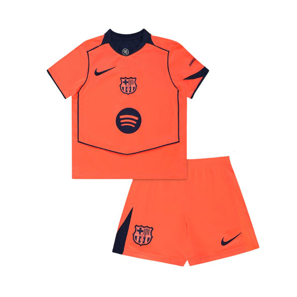 2025-26 Barcelona Kids Third Soccer Kits Shirt With Shorts